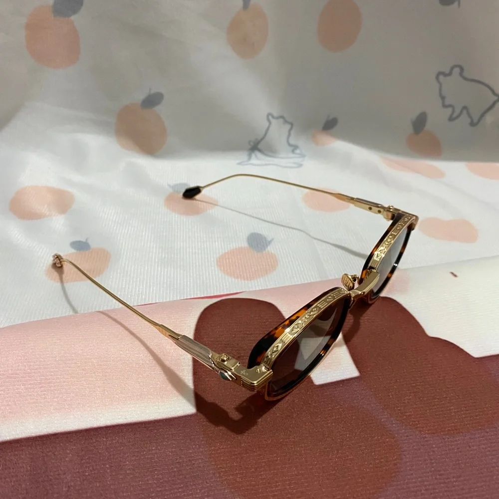 Jacques Marie Mage Gold & Tortoiseshell Sunglasses - Brown Lenses